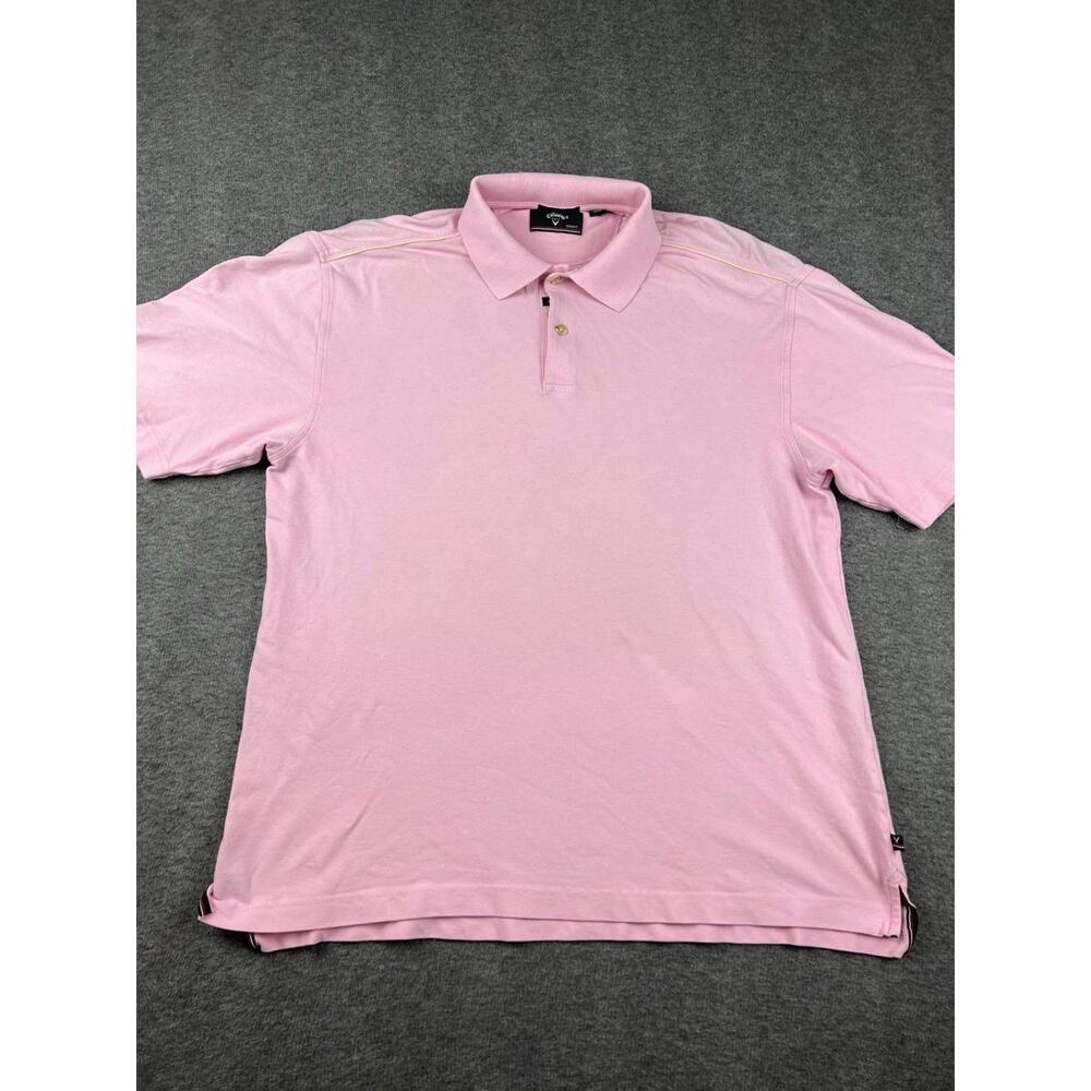 Callaway Golf‎ Stretch Pique Polo Shirt Pink Size Large